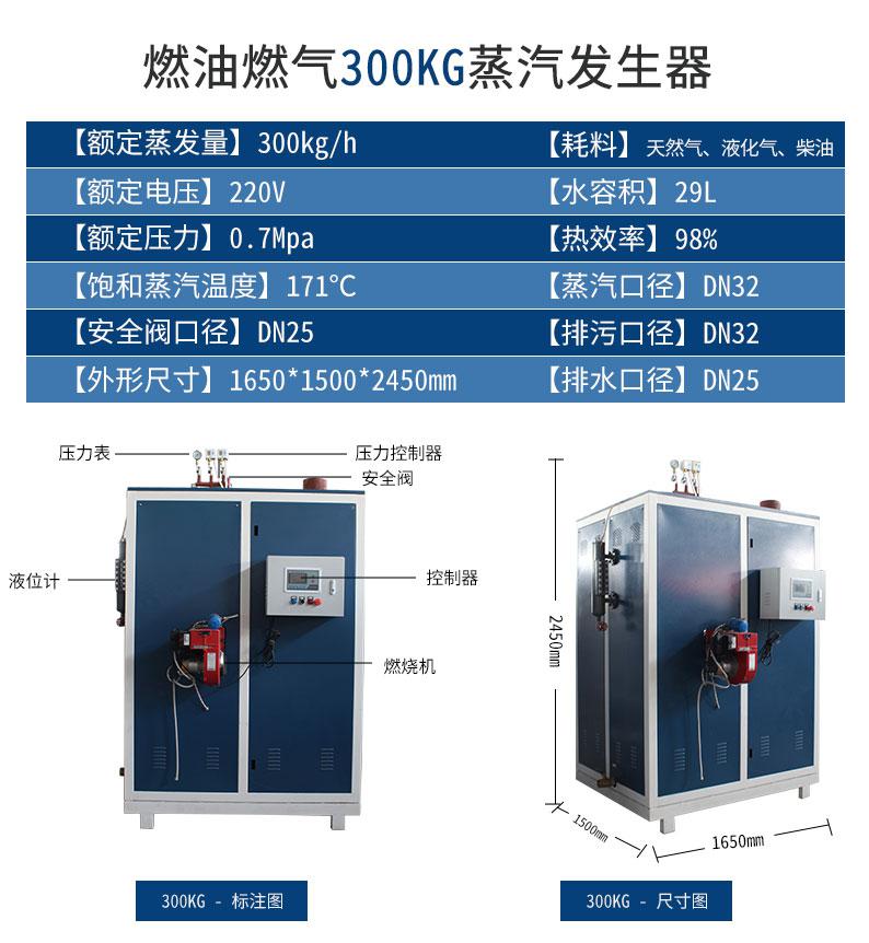 新葡的京集团350vip8888300kg蒸汽发生器设备参数